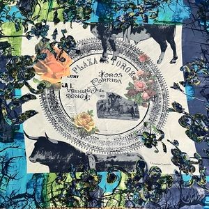 Christian Lacroix vintage silk scarf, Plaza De Toros.